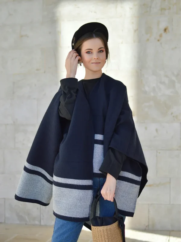 Tweed Poncho Cape