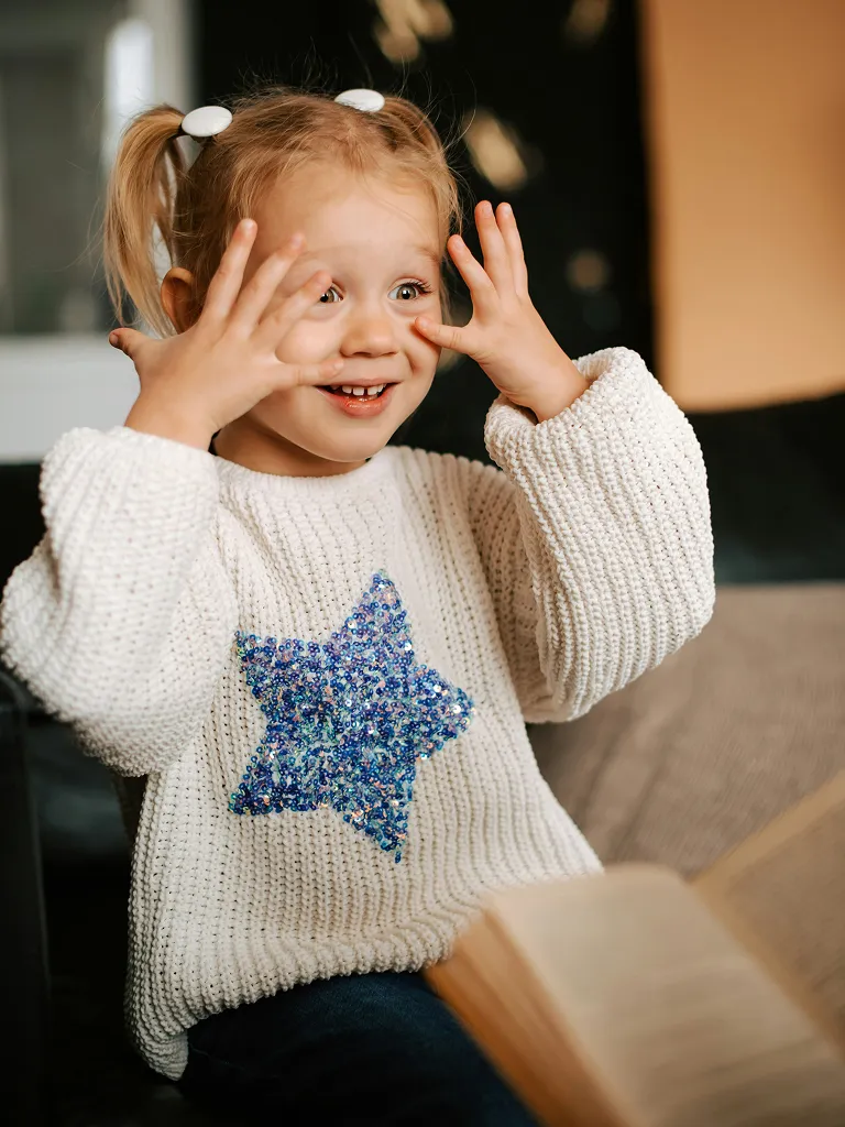 Star Sparkle Chunky Knit Jumper