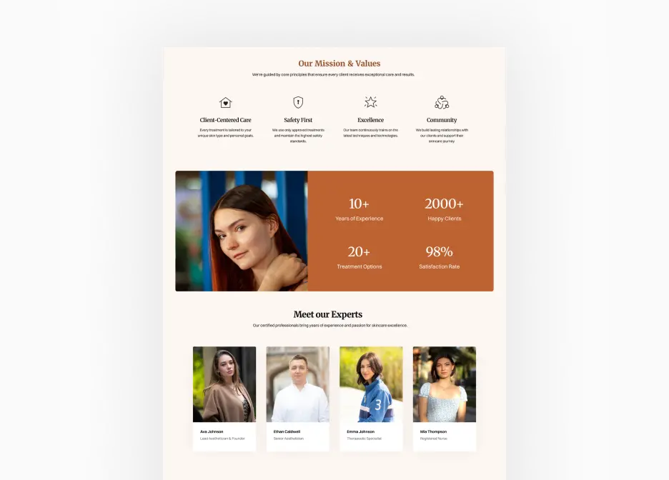 Professional About Page